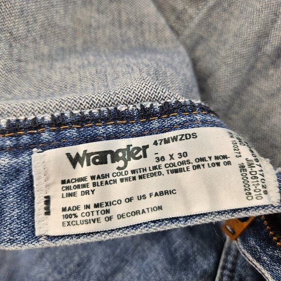 Wrangler Jeans Mens 36x30 Blue 47MWZ Cowboy Cut Rodeo Chore Rancher - Picture 6 of 15